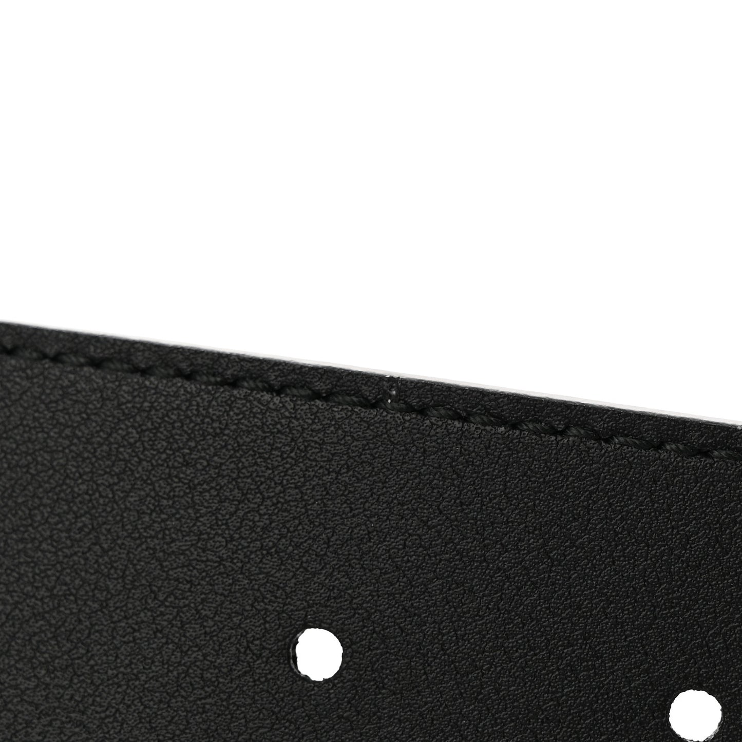 Textured Dollar Calfskin Nickel Double G 40mm Belt 100 40 Black