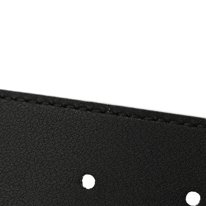 Gucci Textured Dollar Calfskin Nickel Double G 40mm Belt 100 40 Black 8 of 12
