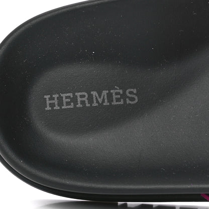Hermes Suede Goatskin Womens Chypre Sandals 38 Rose Chapas Orange Synthetique 7 of 8