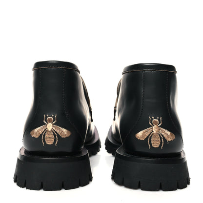 Gucci Cordovan Lux Mens Harald Horsebit Ankle Boots 9 Black 5 of 10