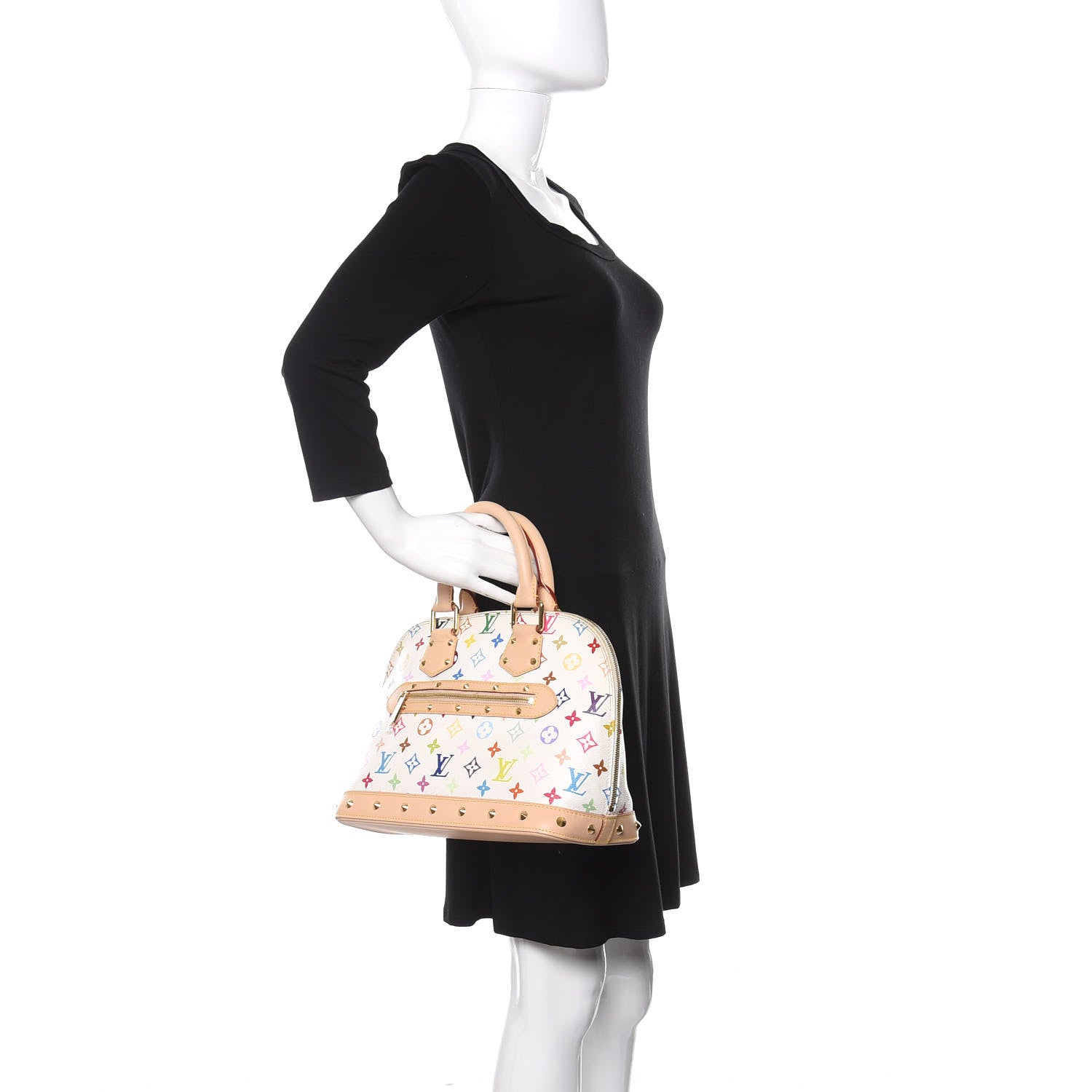 Louis Vuitton Monogram Multicolor Alma White 2 of 16