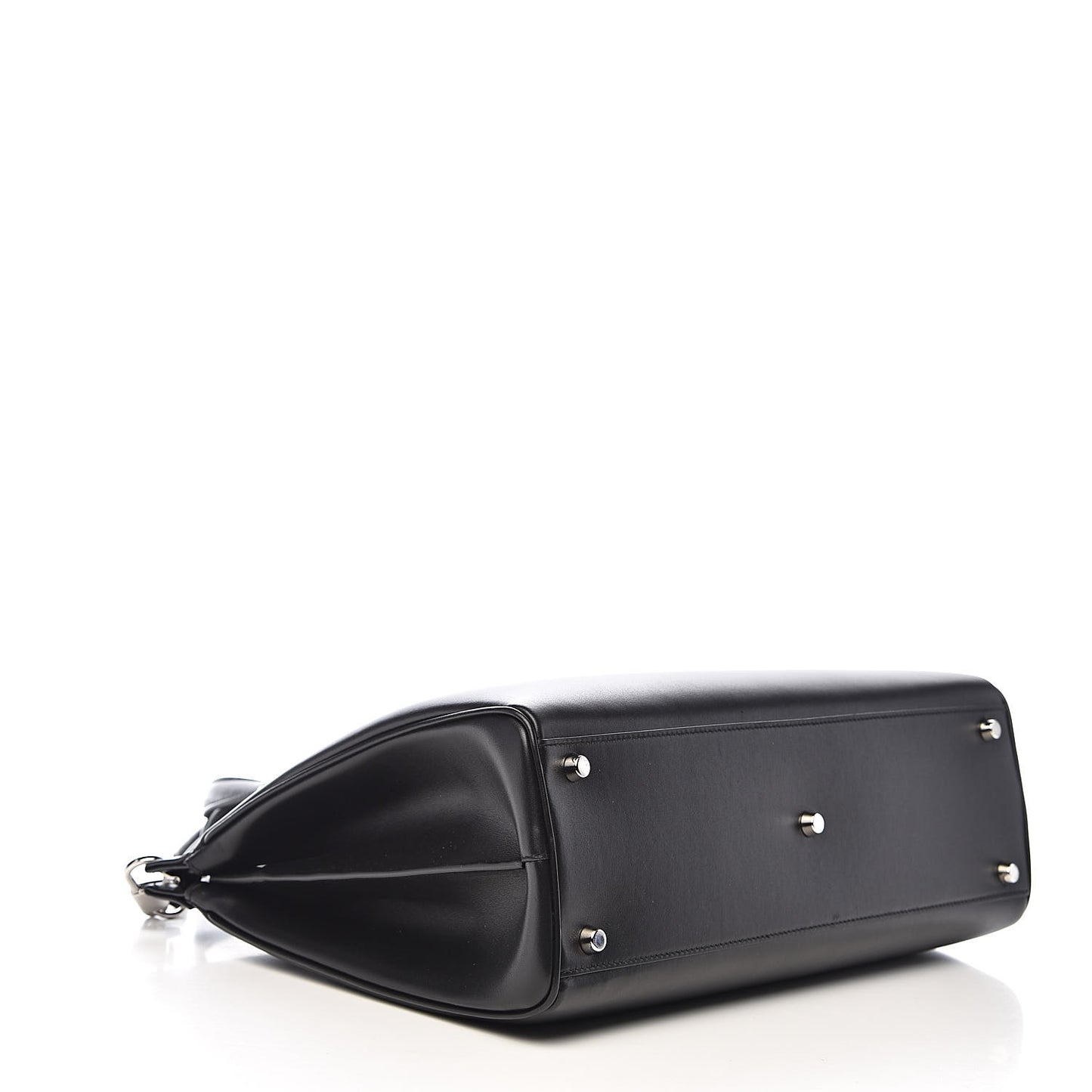 Smooth Calfskin Medium Zumi Top Handle Bag Black