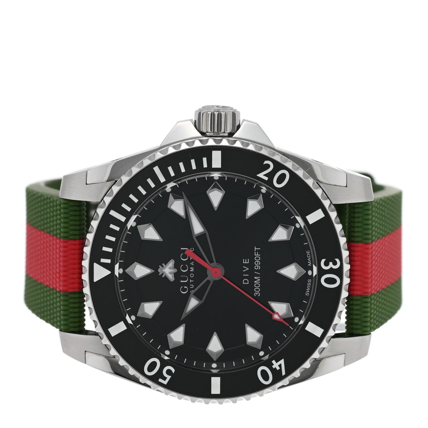 Stainless Steel Rubber 40mm Dive Automatic Watch Black