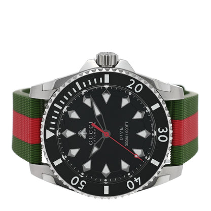 Gucci Stainless Steel Rubber 40mm Dive Automatic Watch Black 2 of 4