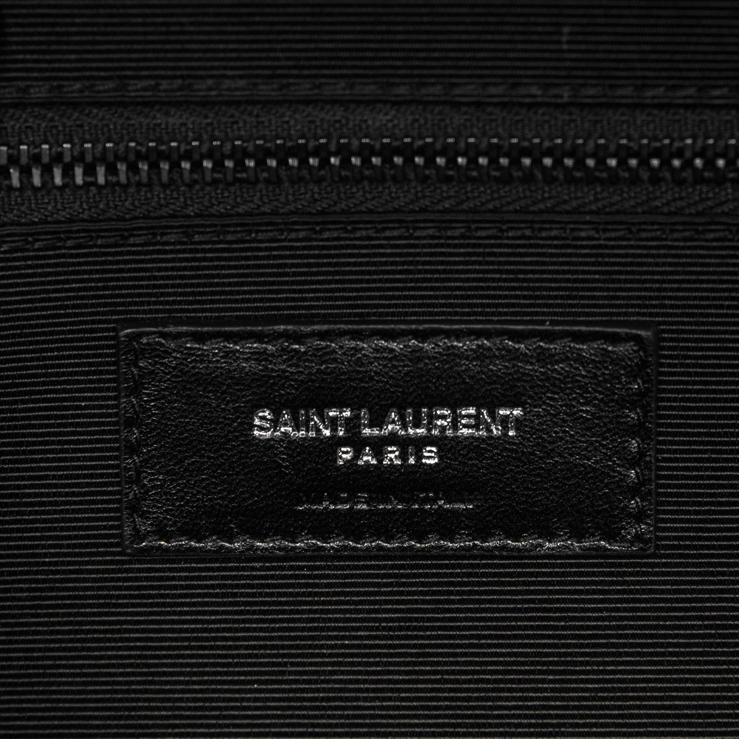 Saint Laurent Grain De Poudre Textured Mixed Matelasse Large Triquilt Monogram Monochrome Satchel Black 7 of 9