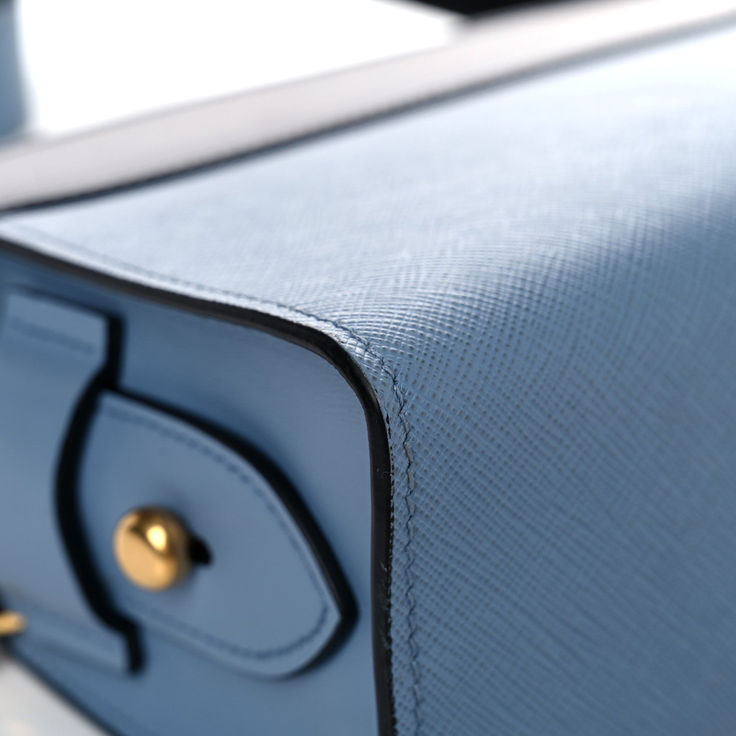 Prada Saffiano City Calfskin Esplanade Crossbody Bag Astrale Black 8 of 20