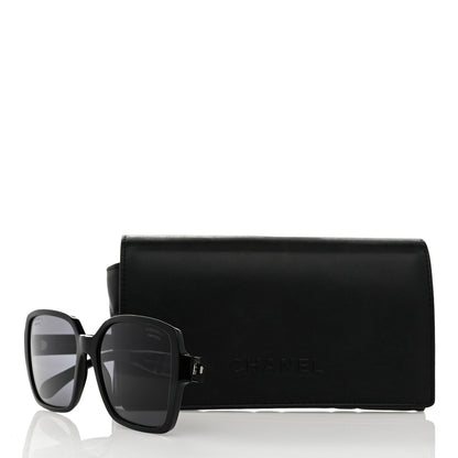 Chanel Acetate Polarized Square Sunglasses 5408 Black 8 of 8