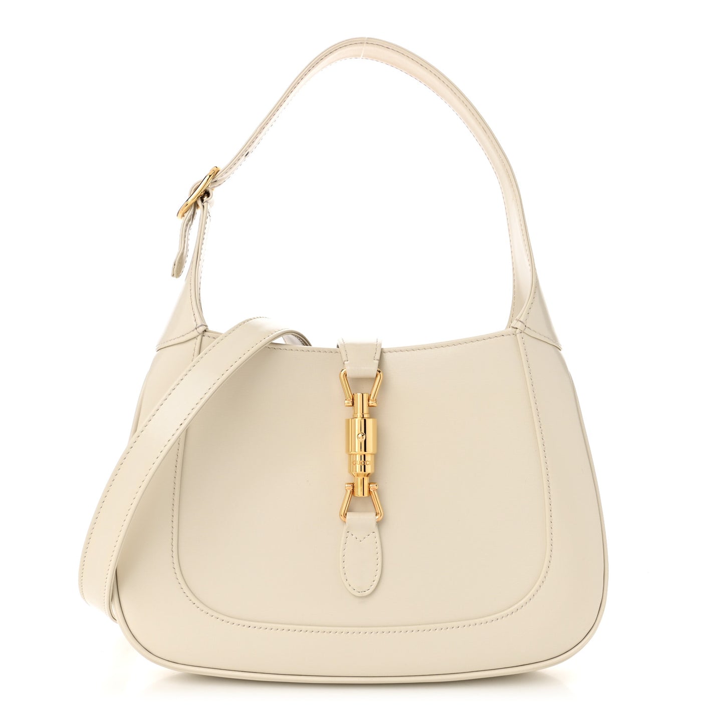 Boarded Dyana Lux Calfskin Small Jackie 1961 Hobo Mystic White