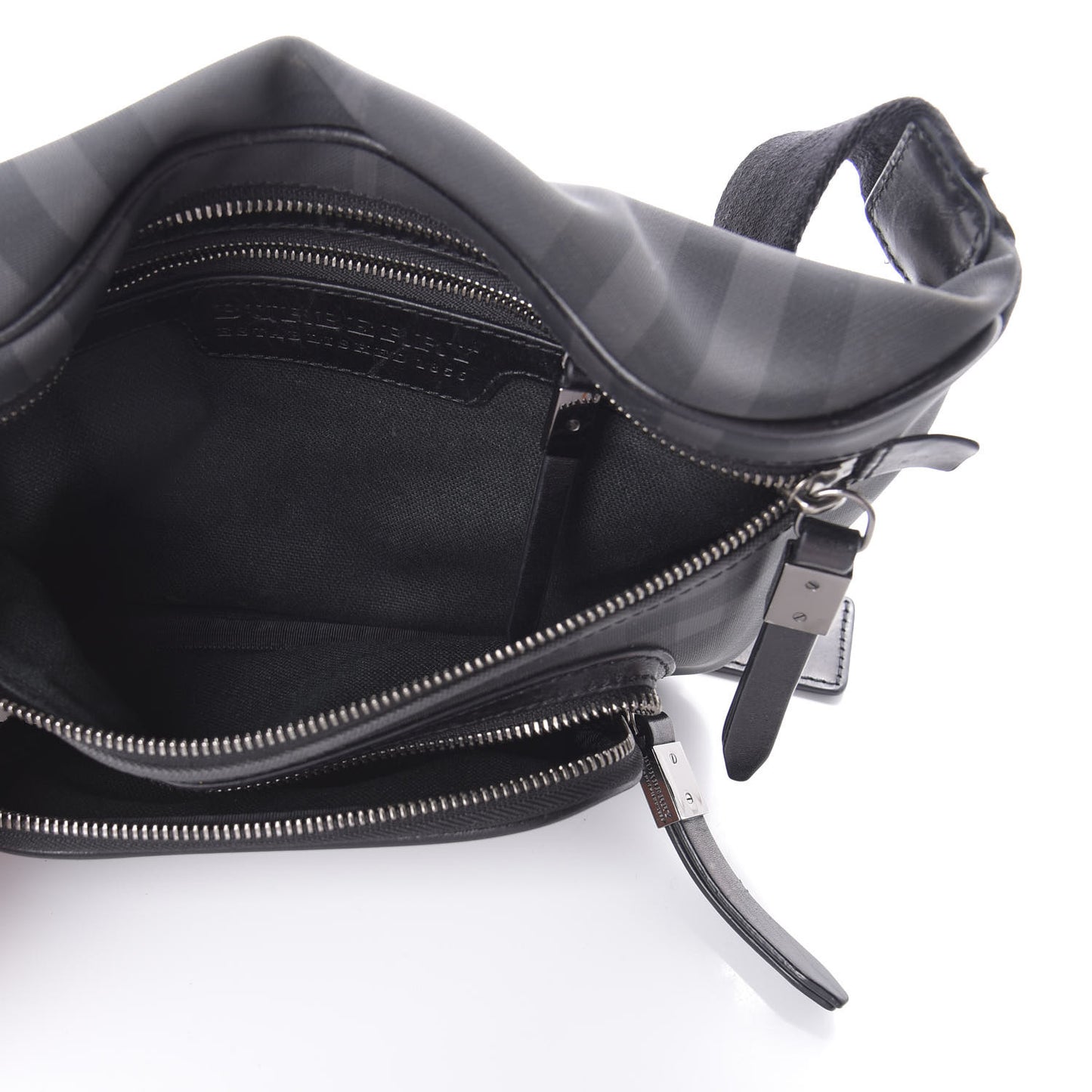 London Check Bum Bag Dark Charcoal