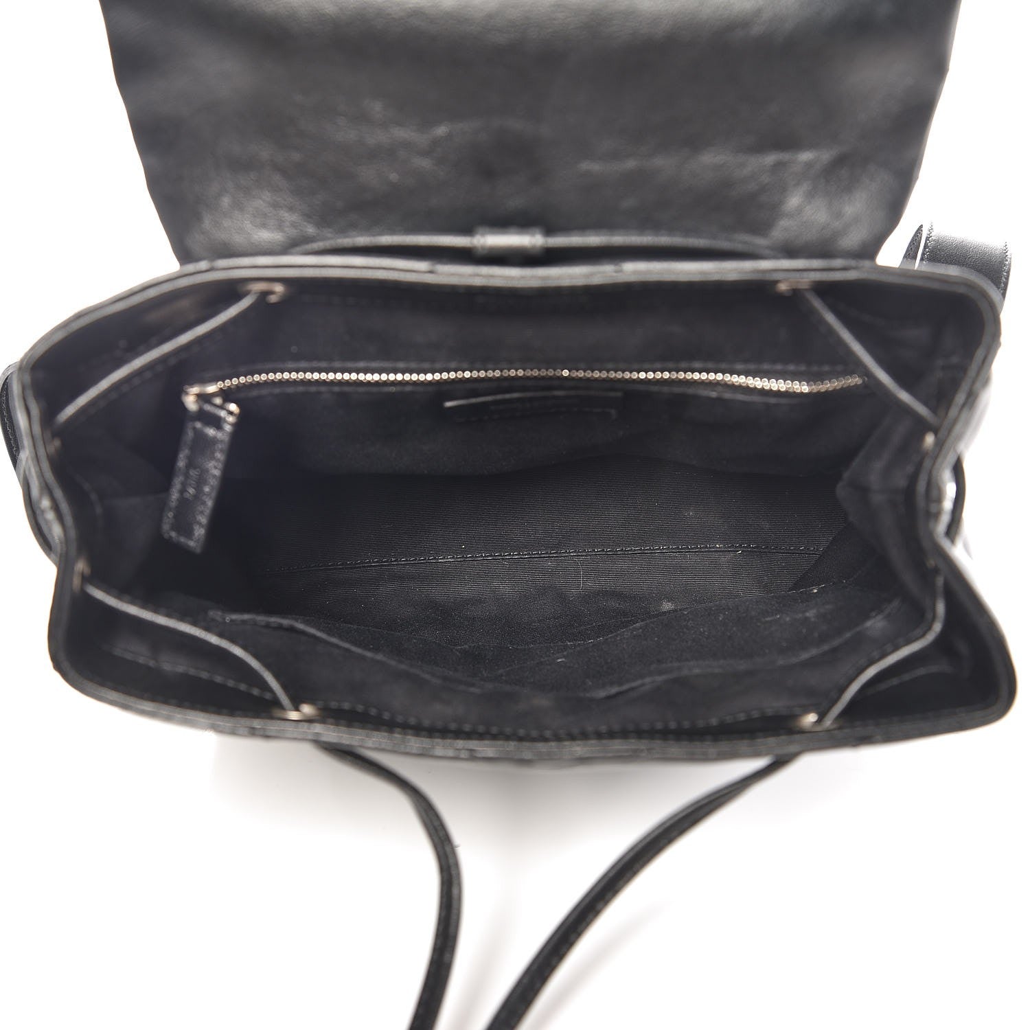 Saint Laurent Calfskin Y Quilted Monogram Small Loulou Backpack Black 5 of 10