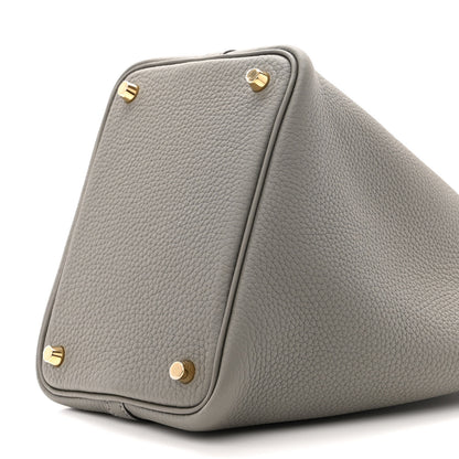 Hermes Taurillon Clemence Picotin Lock 18 PM Gris Meyer 10 of 10