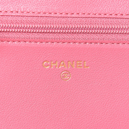 Chanel Sheepskin Quilted Mademoiselle Vintage Wallet On Chain WOC Dark Pink 6 of 12