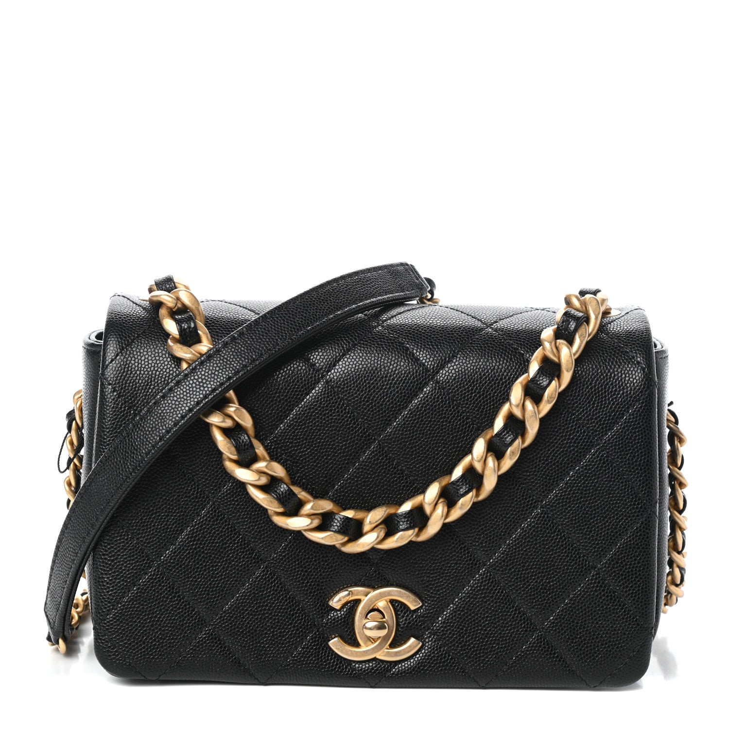 Chanel Caviar Quilted Small Fashion Therapy Flap Bag Black 1 of 10