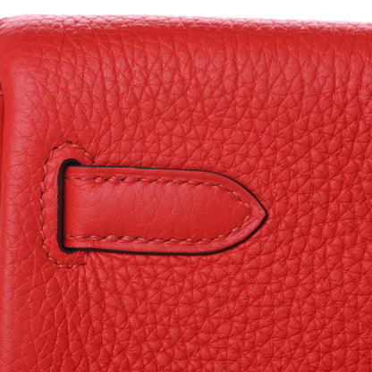 Hermes Taurillon Clemence Kelly Ado Backpack Rouge De Coeur 17 of 22