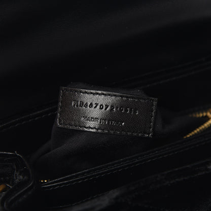 Saint Laurent Velvet Y Quilted Monogram Toy Loulou Chain Satchel French Black 6 of 10