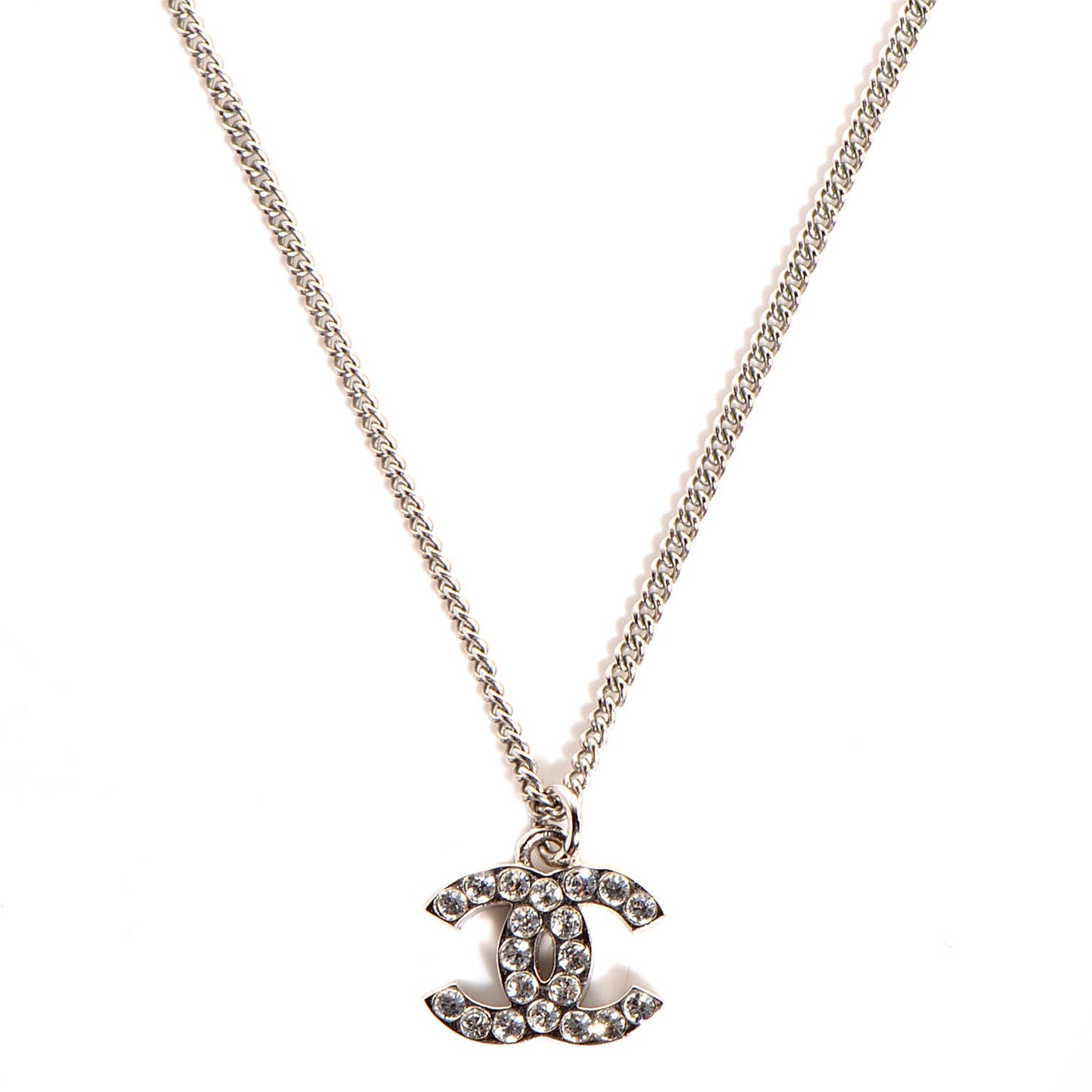 Crystal CC Timeless Necklace Silver