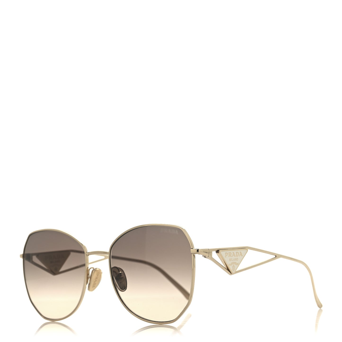 Metal Symbole Triangle Logo Sunglasses SPR57Y Anthracite Gray Cammeo Beige