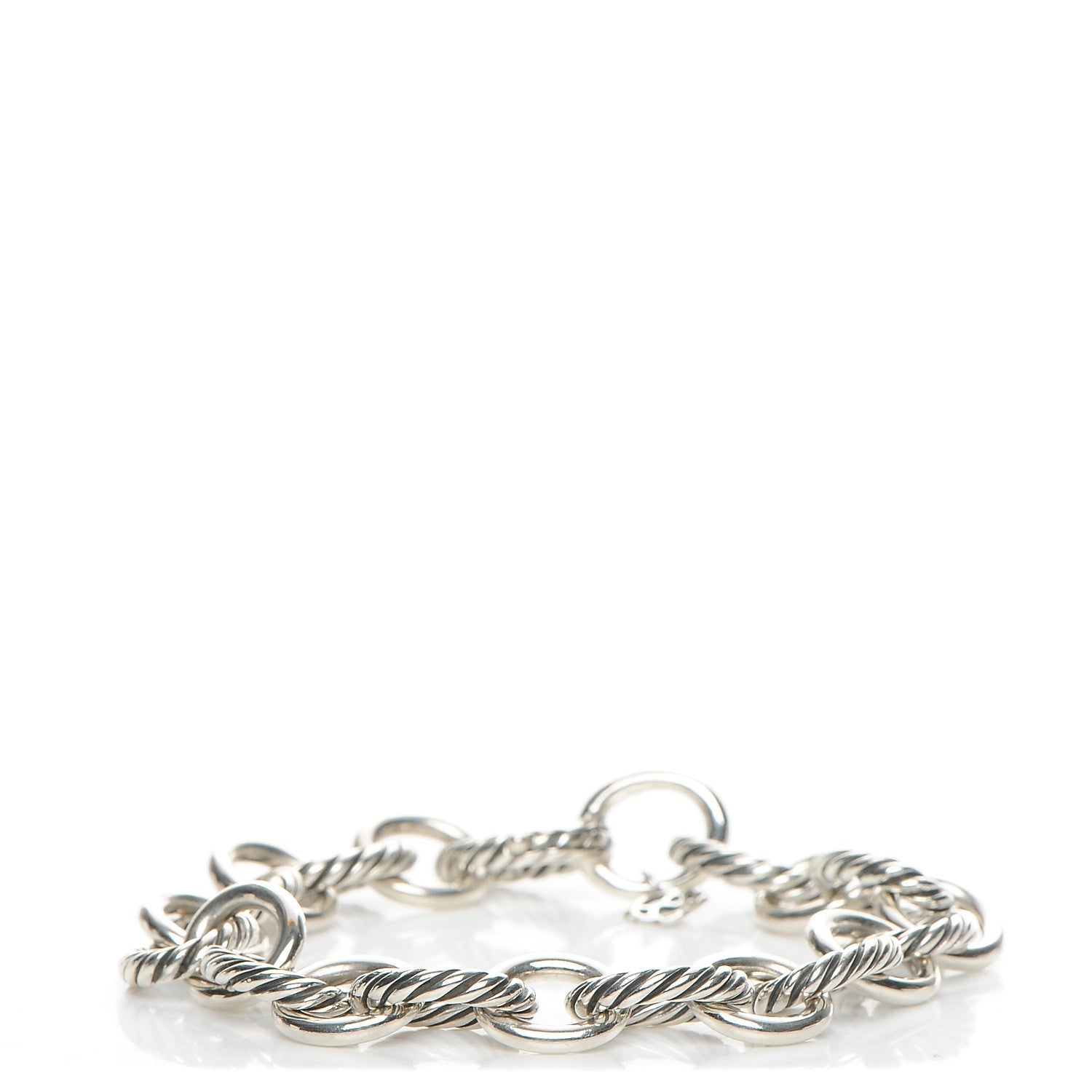 David Yurman Sterling Silver 12mm Large Oval Link Bracelet 1 of 5