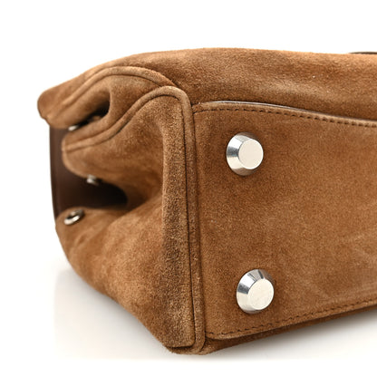 Balenciaga Waxed Suede Small Rodeo Top Handle Handbag Camel 8 of 9