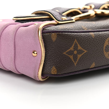 Louis Vuitton Monogram Suede Ostrich Les Extraordinaires Pochette 9 of 12