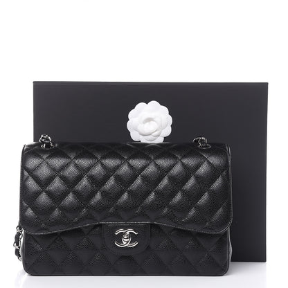 Chanel Caviar Quilted Jumbo Double Flap Black 10 of 10