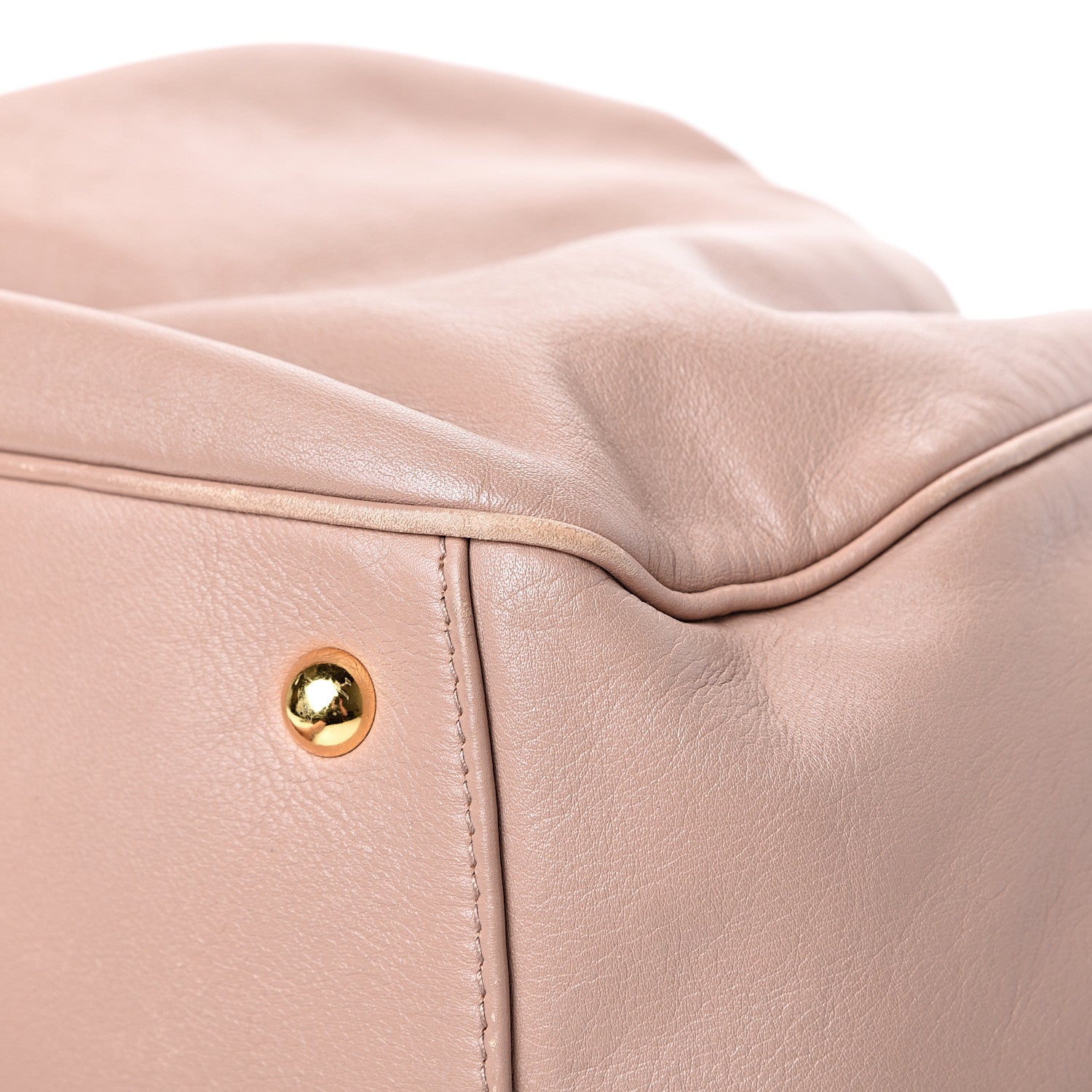 Miu Miu Vitello Lux Gathered Tote Cammeo 9 of 18