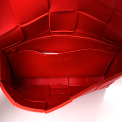 Bottega Veneta Lambskin Maxi Intrecciato Small Cassette Crossbody Bag Redstone 5 of 10
