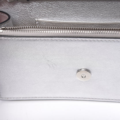 Valentino Garavani Metallic Calfskin Rockstud No Limit Wallet On Chain Silver 9 of 10