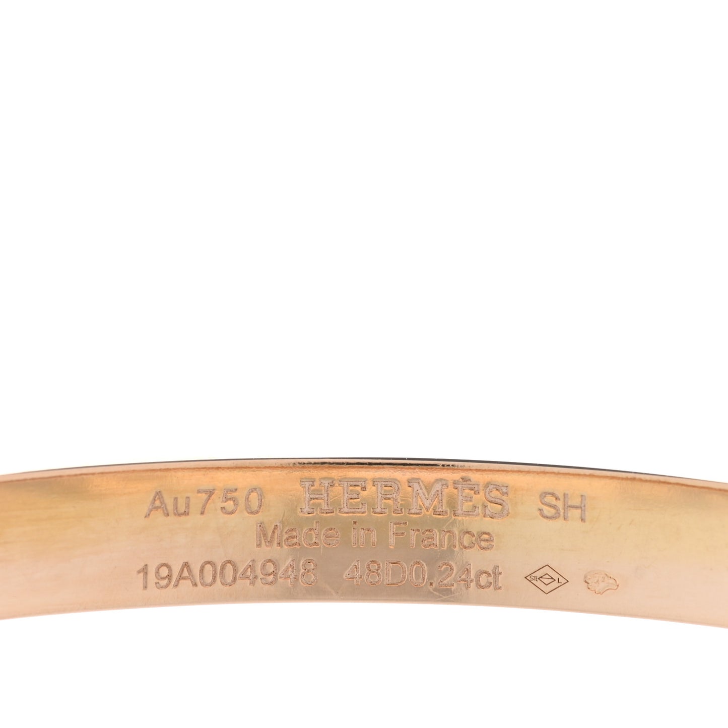 18K Rose Gold Diamond PM Collier De Chien Bracelet SH