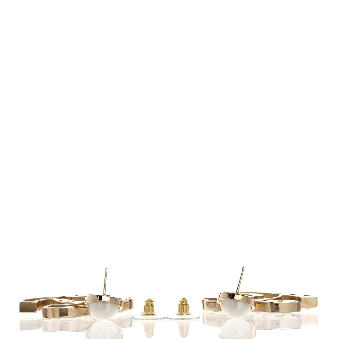 Metal Pearl Mademoiselle Drop Earrings Gold