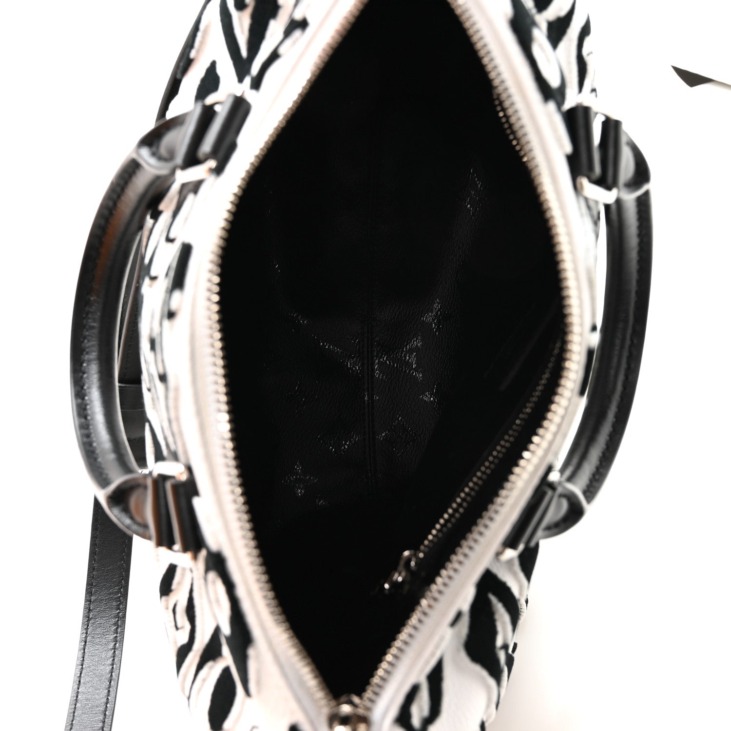 Louis Vuitton X UF Tufted Monogram Speedy Bandouliere 25 White Black 5 of 11