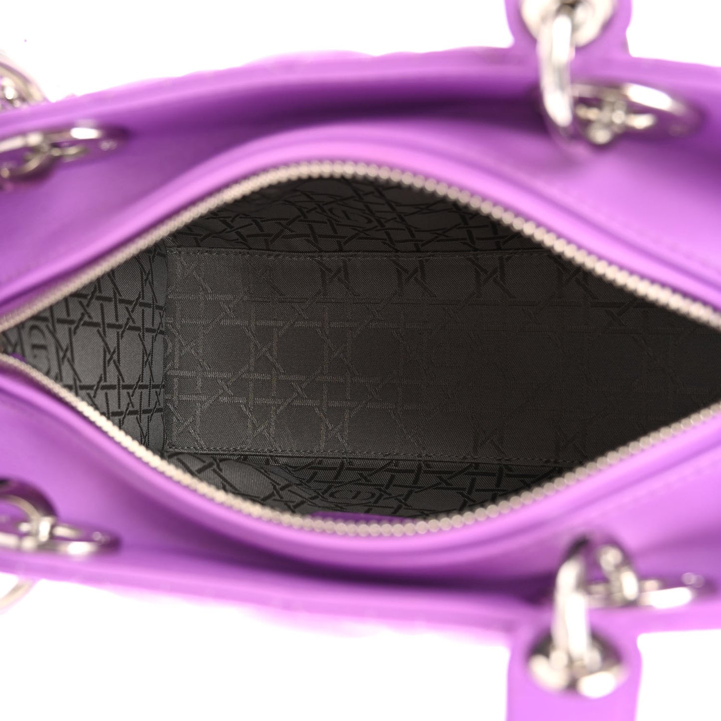 Lambskin Cannage Medium Lady Dior Purple