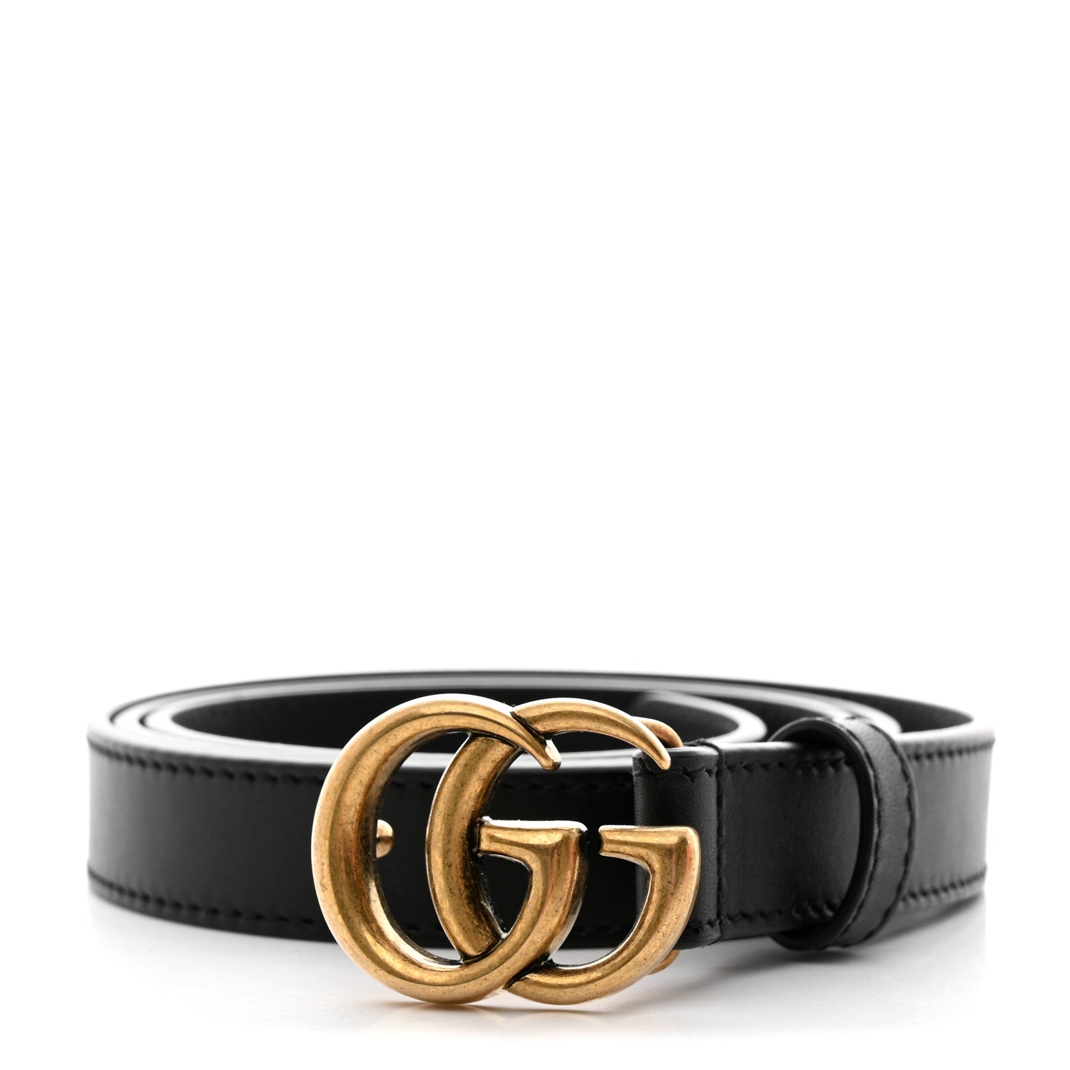 Gucci Calfskin Double G 20mm Belt 90/36 Black 1 of 5