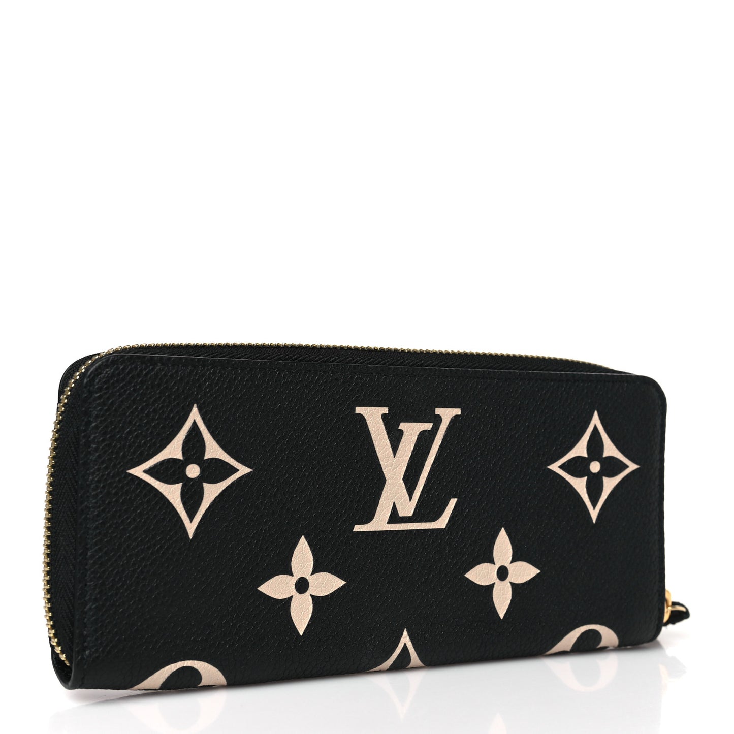 Empreinte Monogram Giant Clemence Wallet Black Beige