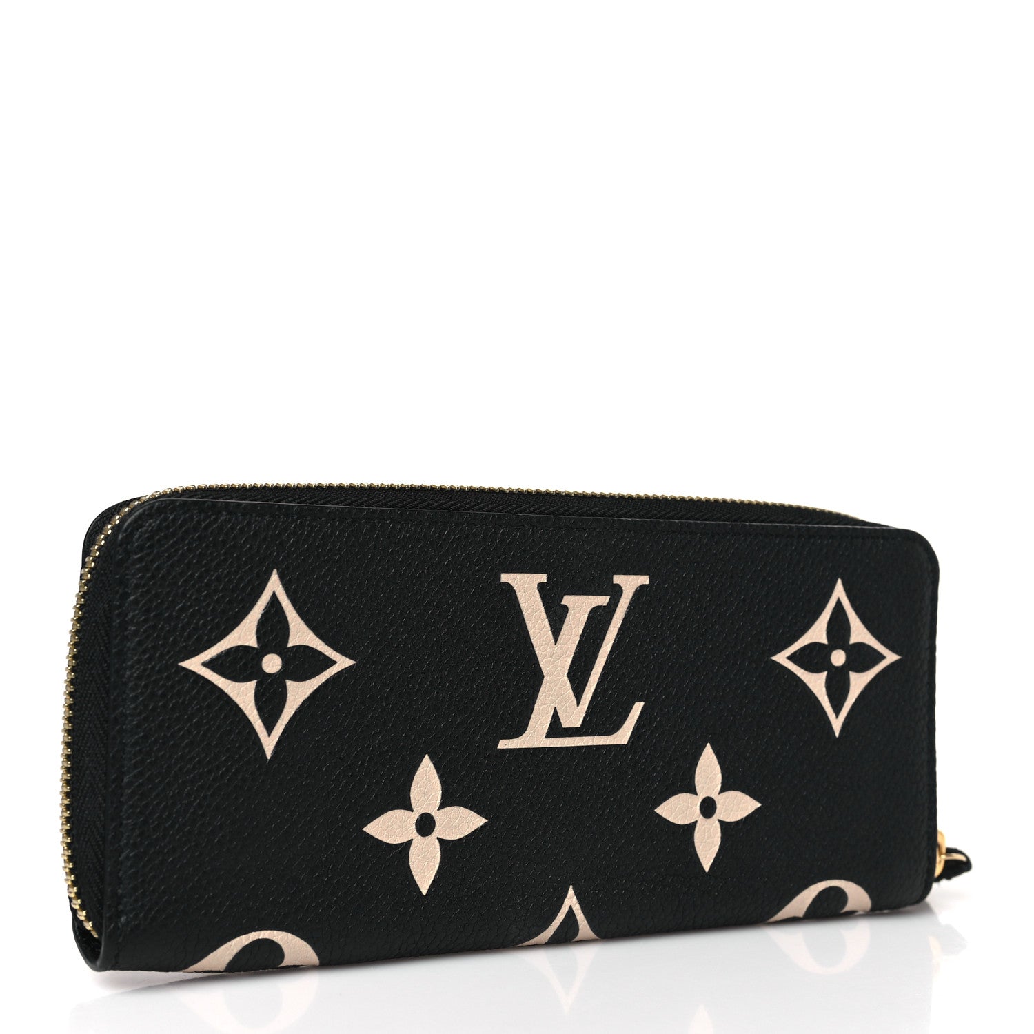 Louis Vuitton Empreinte Monogram Giant Clemence Wallet Black Beige 3 of 6