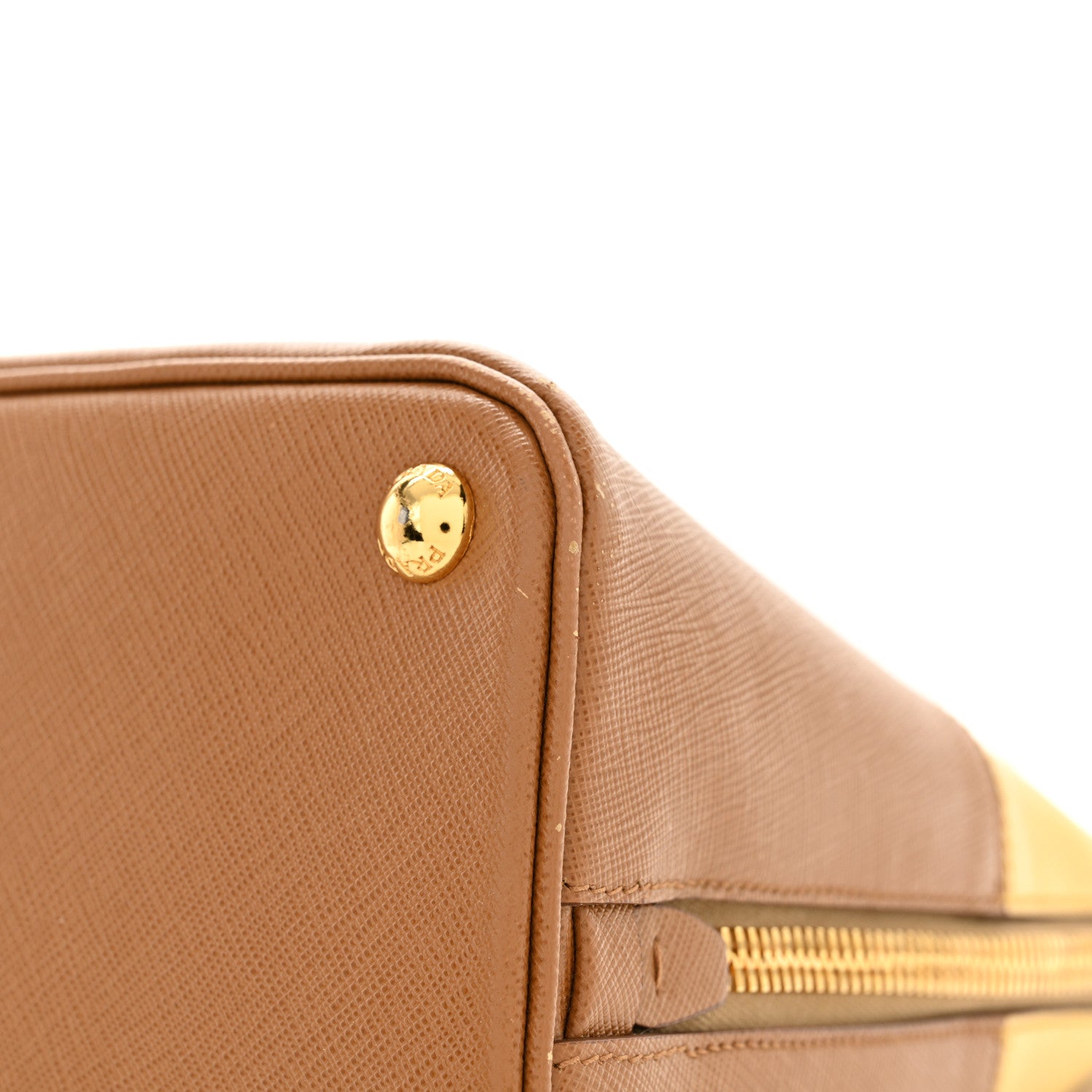 Prada Saffiano Lux Medium Promenade Tote Caramel Ginestra 11 of 14