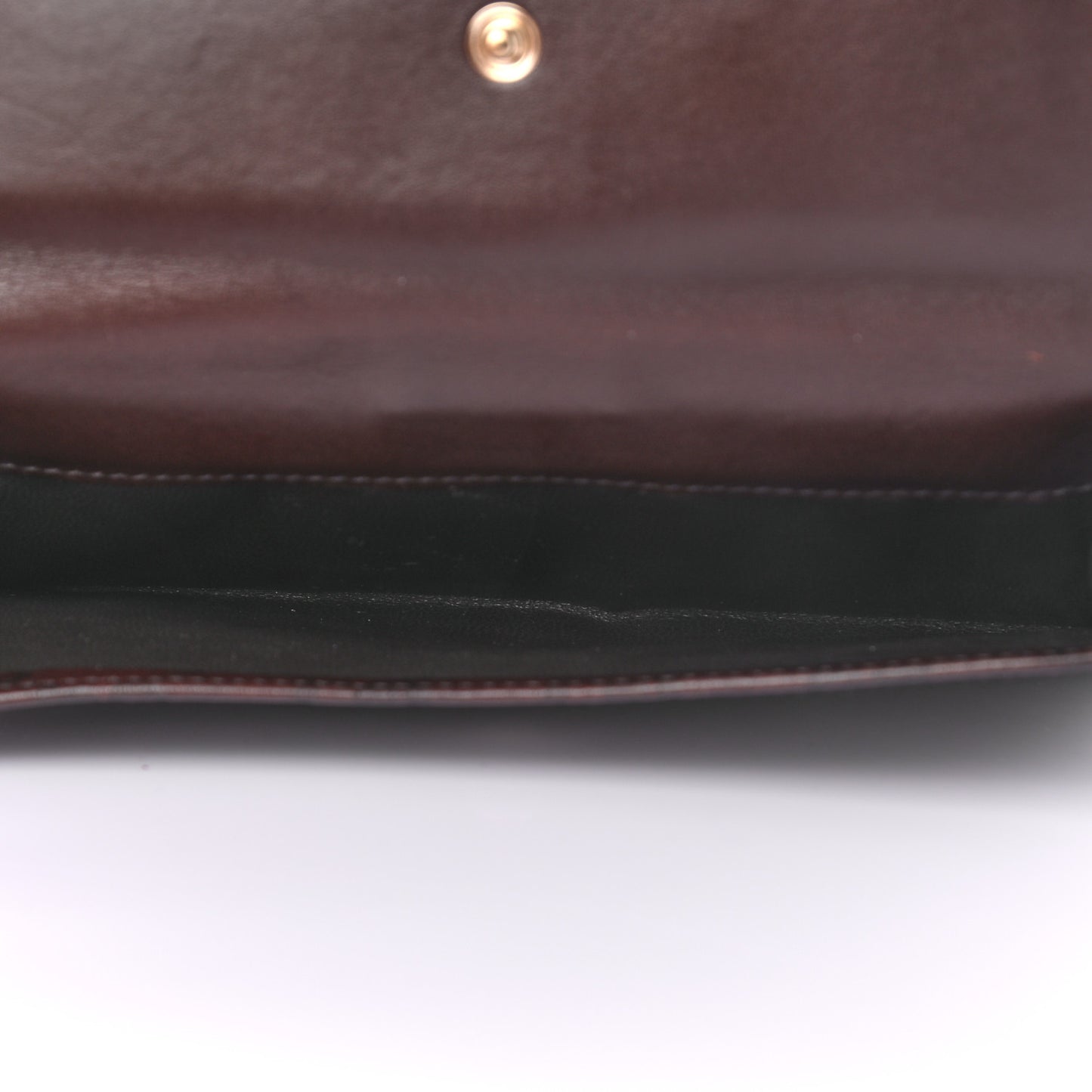 Guccissima Margaux Calfskin Metal Bar Continental Flap Wallet Chocolate