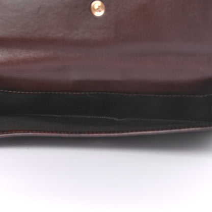 Gucci Guccissima Margaux Calfskin Metal Bar Continental Flap Wallet Chocolate 5 of 11