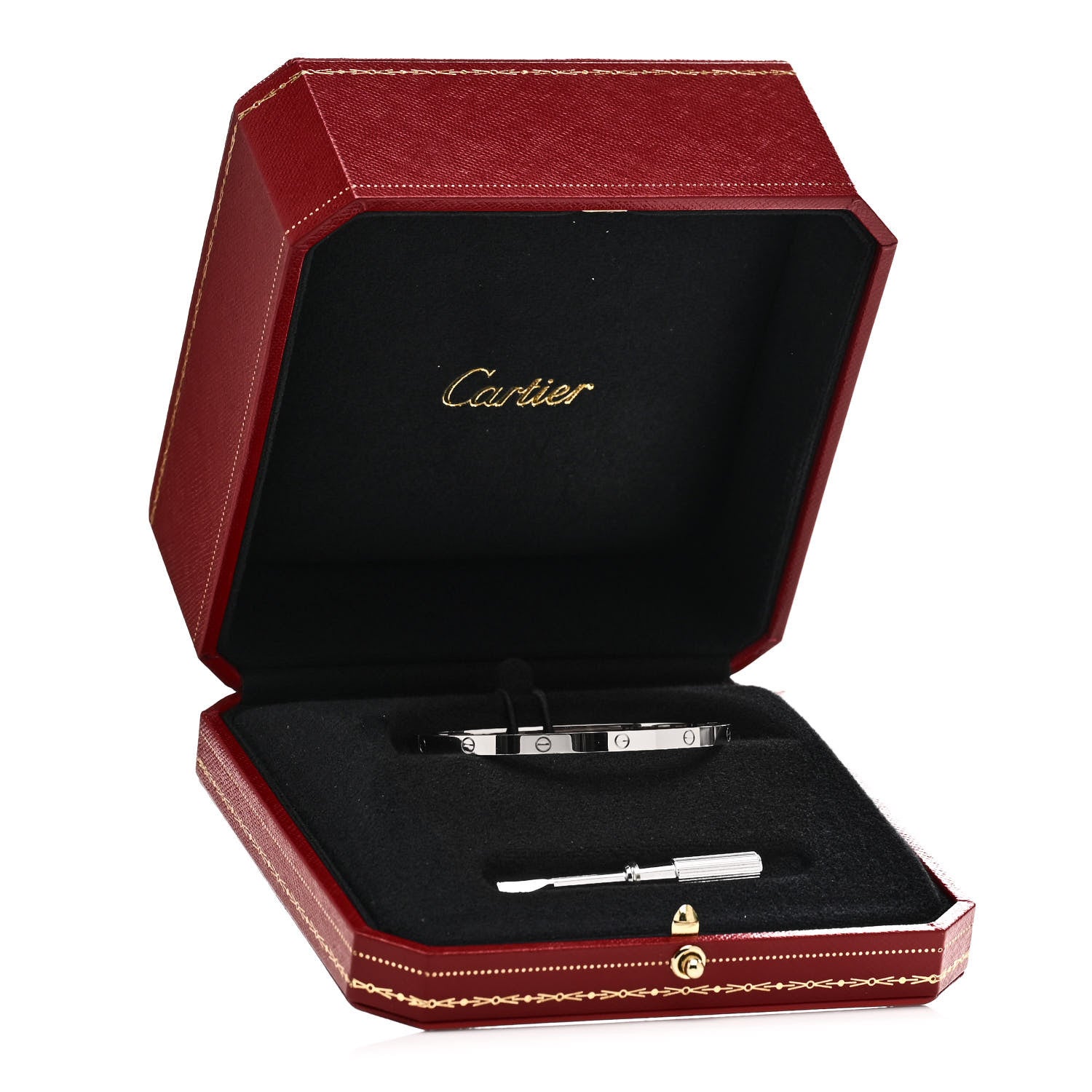 Cartier 18K White Gold Small LOVE Bracelet 17 8 of 8