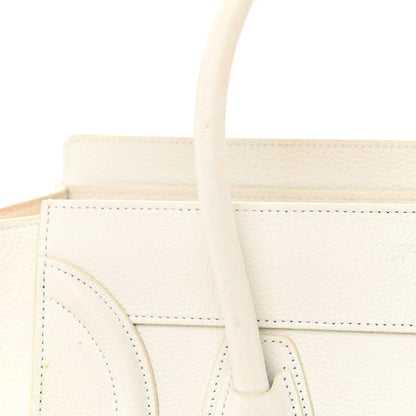 Celine Drummed Calfskin Micro Luggage White 11 of 14
