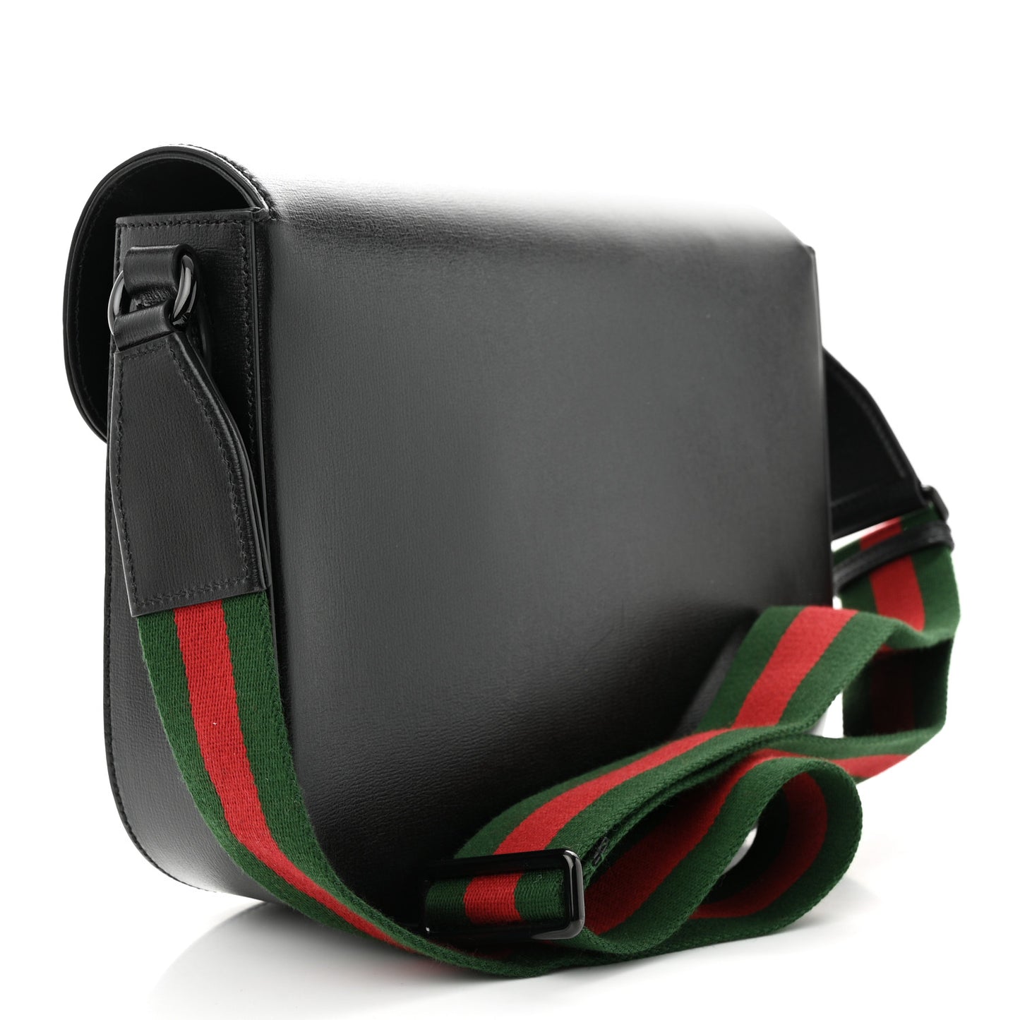 Azalea Calfskin Web Monochrome Horsebit 1955 Shoulder Bag Black