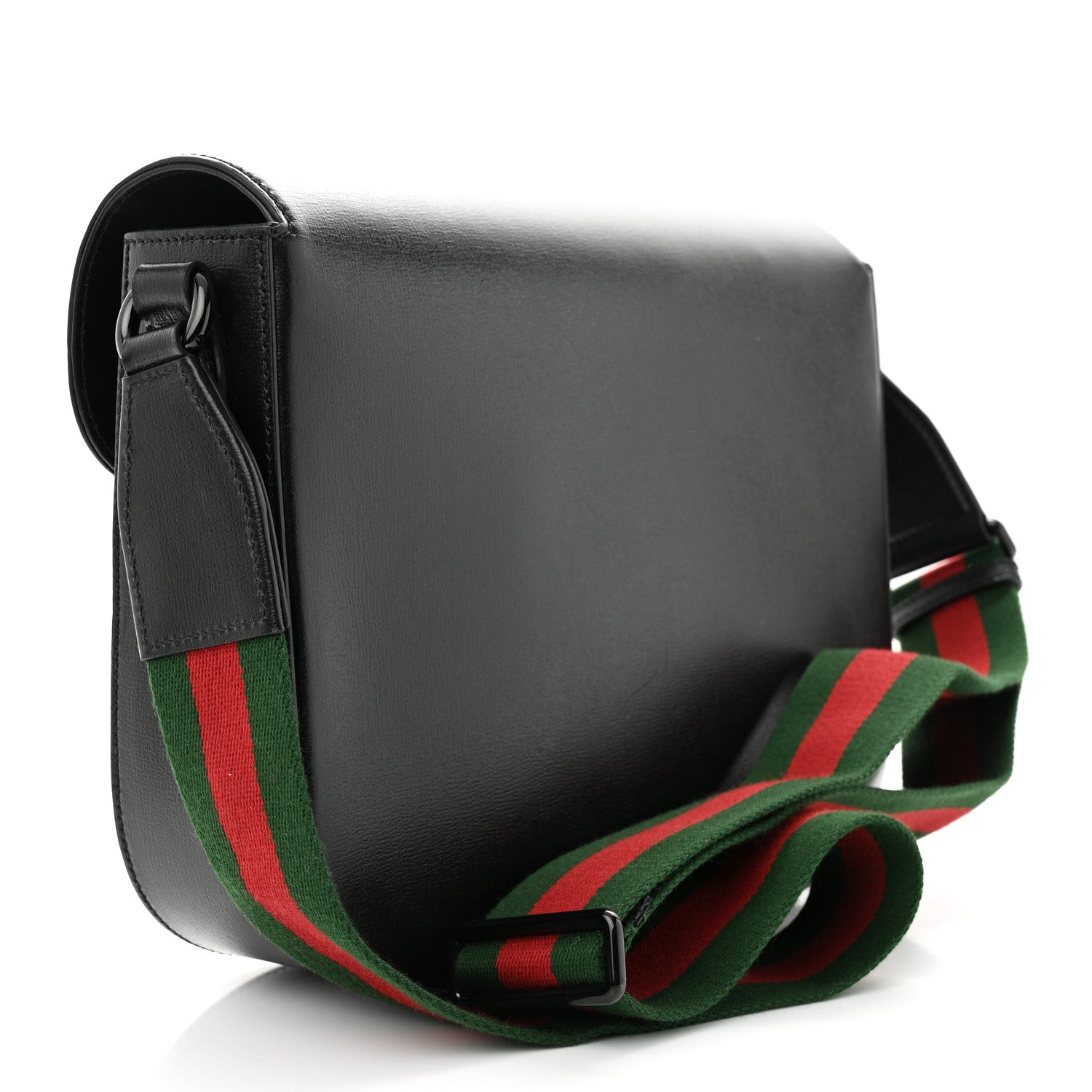 Gucci Azalea Calfskin Web Monochrome Horsebit 1955 Shoulder Bag Black 3 of 10