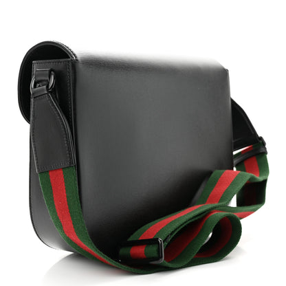 Gucci Azalea Calfskin Web Monochrome Horsebit 1955 Shoulder Bag Black 3 of 10