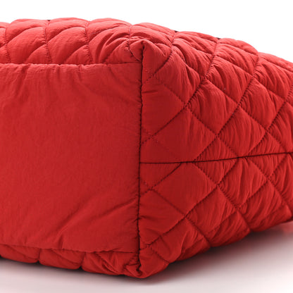 Chanel Nylon Quilted Small Coco Cocoon Tote Red 7 of 7