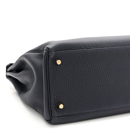 Hermes Togo Kelly Retourne 35 Bleu Indigo 9 of 10