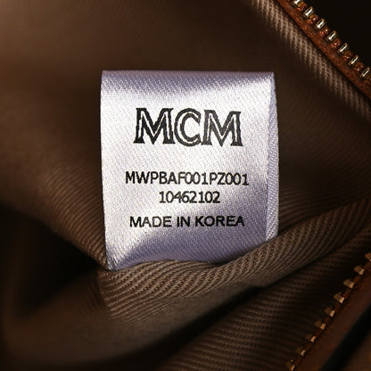 MCM Visetos Medium Anya Zip Top Shopper Tote Soft Pink 7 of 10