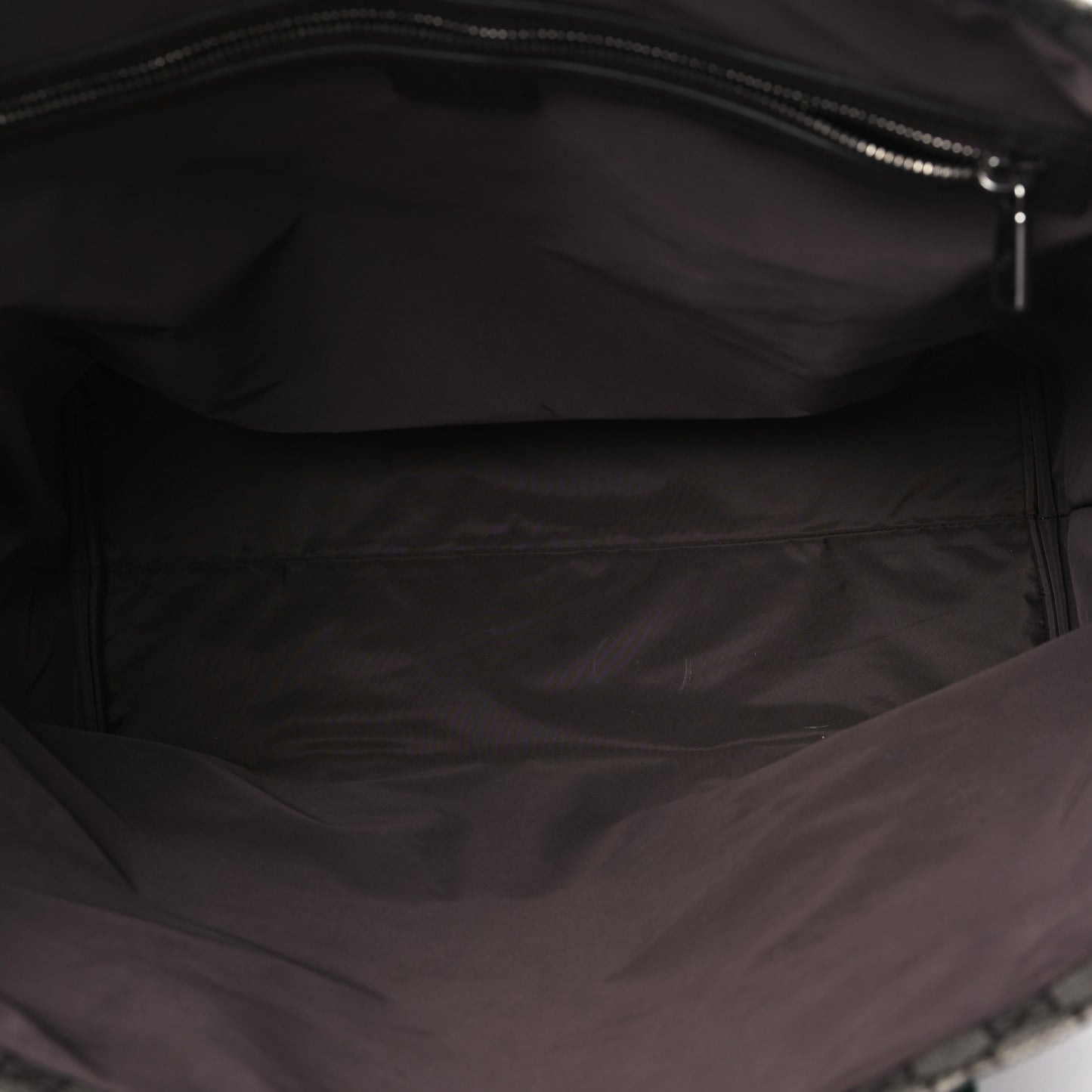 Tender GG Supreme Monogram Textured Dollar Calfskin Web Tote Beige Ebony New Acero