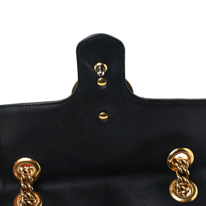 Gucci Calfskin Matelasse Mini GG Marmont Shoulder Bag Black 14 of 17