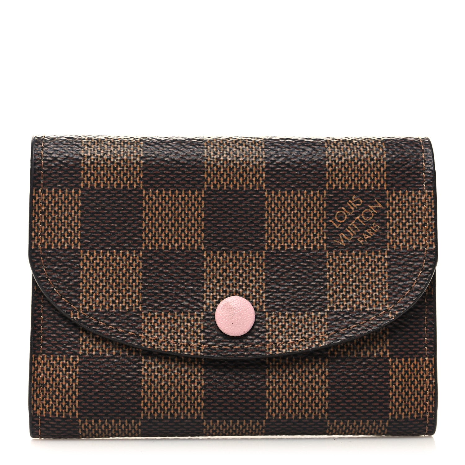 Louis Vuitton Damier Ebene Rosalie Coin Purse Rose Ballerine 1 of 9