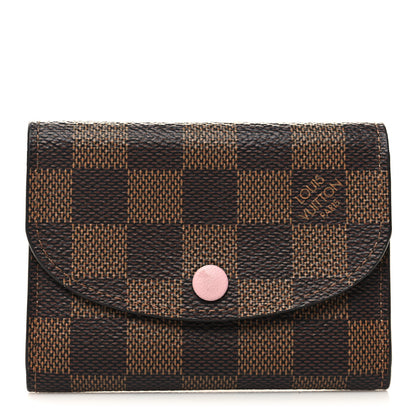 Louis Vuitton Damier Ebene Rosalie Coin Purse Rose Ballerine 1 of 9